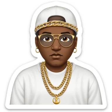 Kool Moe Dee, Rapper (b.1962) with dark brown hair sticker