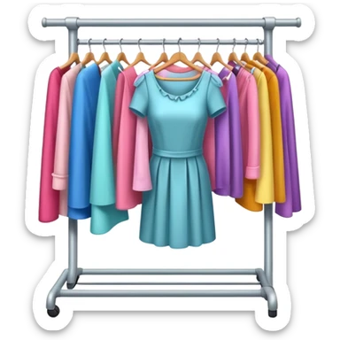 Clothing rack feminine  sticker