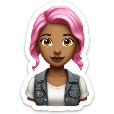 Pink tattoo artist girl sticker