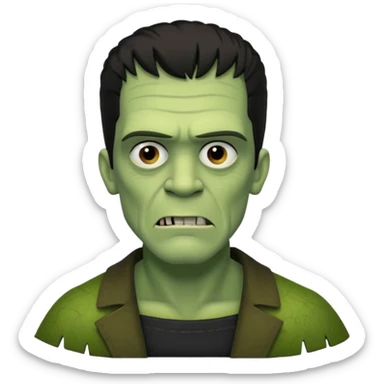 frankenstein's monster speaking with frankstein sticker