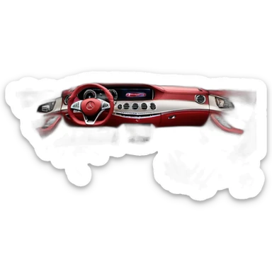 mercedes benz s class red interior sticker