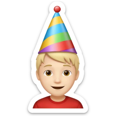 party hatted boy sticker