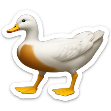 Un canard sur un cheval sticker