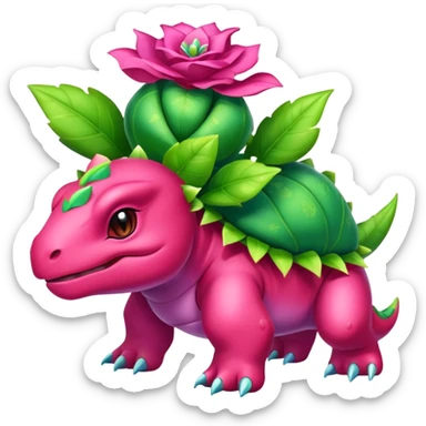 Shiny Exotic Roserade-Ivysaur-Meganium-Roselia-Hybrid-Creature sticker