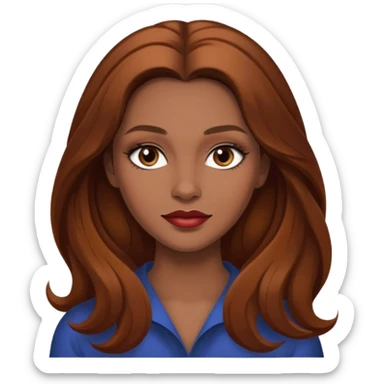 Patricia McKenzie, Actress (b.1977) with brown long hair sticker