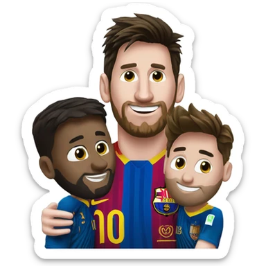 Messi besando la copa del mundo  sticker