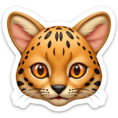 Draw an emoji of the face of an ocelot. sticker