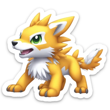 cute cool edgy shiny Digimon-Fakemon-animal full body sticker