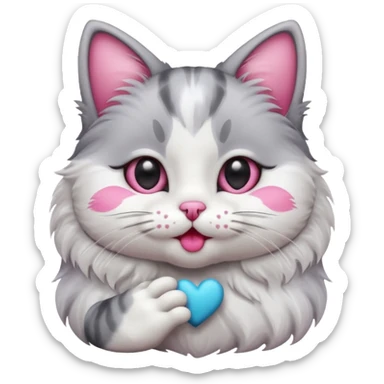 Cat sending kisses sticker