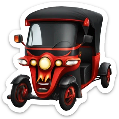 Satan’s 3-wheeled tuk tuk sticker