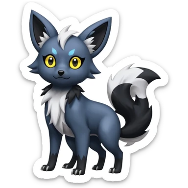 Poochyena-Zorua-Absol-Umbreon-fusion (full body) sticker