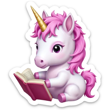 Unicorns read book
A baby unicorn lying on its belly, flipping pages with its hoof.













 sticker
