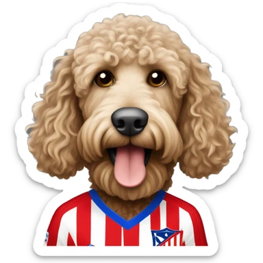 atletico de Madrid labradoodle fan sticker