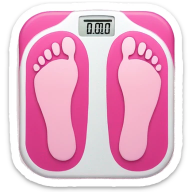 Pink body weight scale  sticker