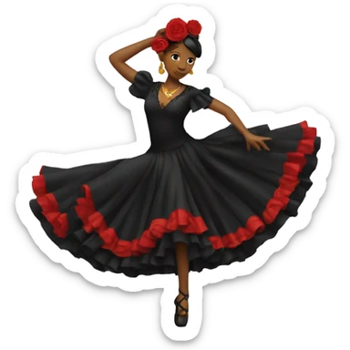 Flamenco dancer sticker