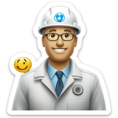 un employé d'une centrale nucléaire courant pour se rendre à une réunion en retard sticker