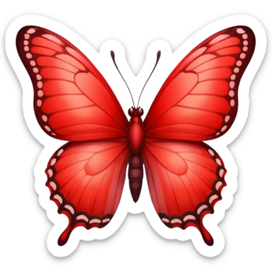 Está bien, pero un rojo un pelín más claro. Y LA MARIPOSA???? sticker