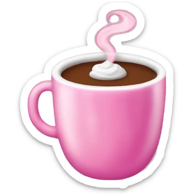 Pink hot coco sticker