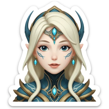 give me a warframe syrin face blushing sticker