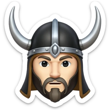 viking black horn helmet (not human) sticker