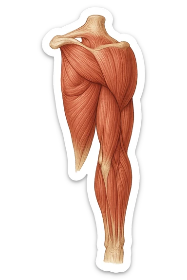 tricipite visto anatomicamente sticker