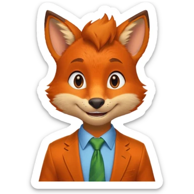 Nick Wilde from the Zootopia Disney movie sticker