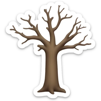 a bare tree without leaves sticker