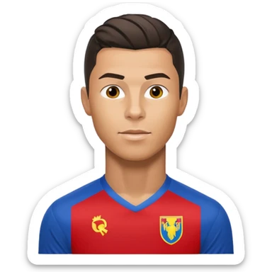 Cristiano ronaldo in Romanian jersey sticker