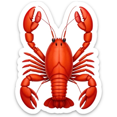 sleepy lobster sticker
