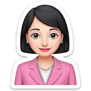 pingu mother wearing the pink chanel suit the Jackie kenddy wore sticker