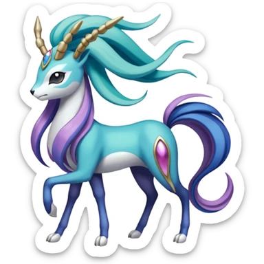 Meloetta-Keldeon-Suicune-Pokémon-Fakémon-fusion-hybrid-creature sticker