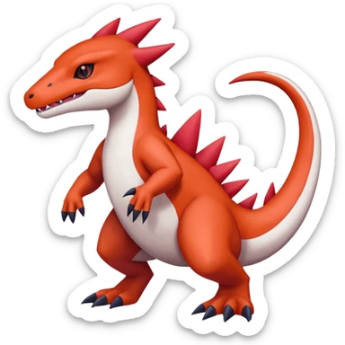 Guilmon-Salazzle-Typloshion-Salandit-Zangoose-Fusion (full body) sticker