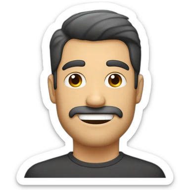 Hombre blanco sin barba sin bigote con pelo negro corto sosteniendo una jarra de cerveza sticker