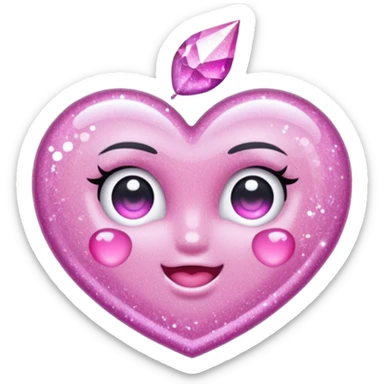 glitter pink Douyin sticker