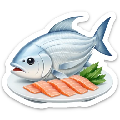 White fish Sashimi sticker