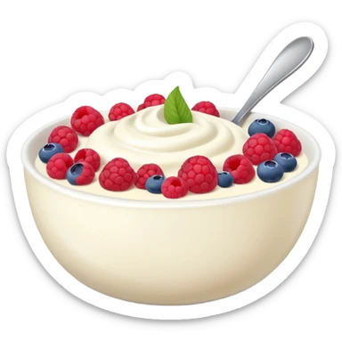 yogurt bowl with blueberries and raspberries sticker