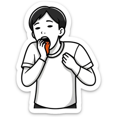 self choking  sticker
