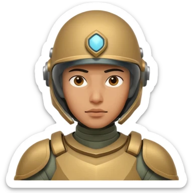 futuristic armored soldier human portrait, head and shoulders only, South Asian facial features, helmet visor, sci-fi armor details, 3D cartoon, mobile game icon style, clean background, no text, no watermark
 sticker