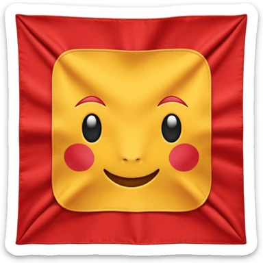 maak een emoticon van alleen een rood zakdoek geen andere dingen er op heen, zo'n oudewetse zakdoek rood sticker