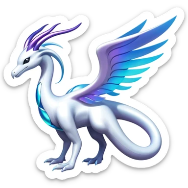 Futuristic-lugia-dragonair-suicune-hybrid, full body sticker
