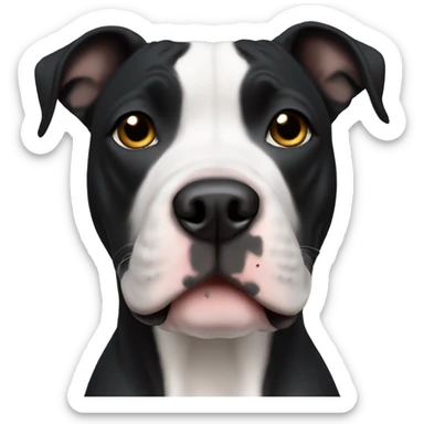 Black American Staffordshire Terrier sticker