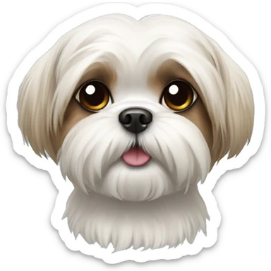 Shih tzu maltese dog sticker