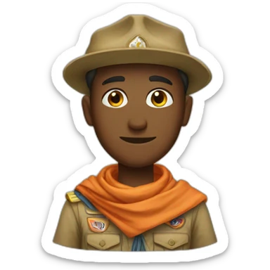 foulard scout sticker