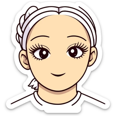 Baddie with eye lashes sticker