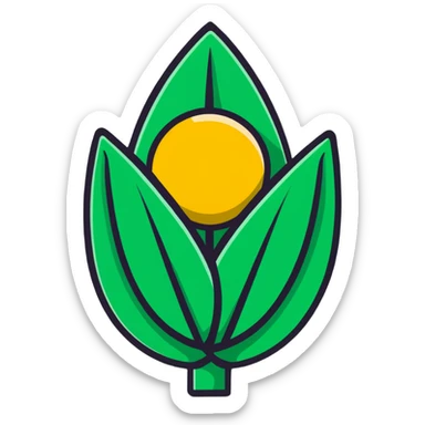 Minimalist Maya corn and sun symbols as message indicators, only white and deep green colors, flat design with clean lines sticker