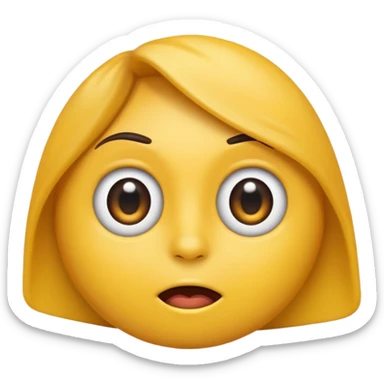 cara de emoji con ojo mirando para el costado haciendo side eye sticker