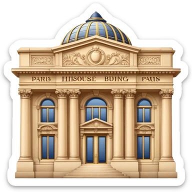 The historic Bourse building in Paris  sticker