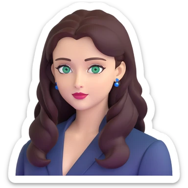 Aishwarya Rai, famous Indian actress with blue-green eyes sticker