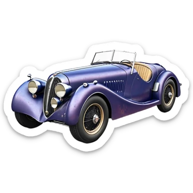 A very fast racing 1934 jaguar roadster body shell-only rustic old antique rat hot rodded Vicky that’s blueberry and cherry pearl  sticker