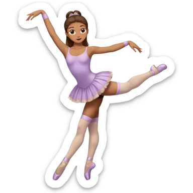 Ballet dancer in over the knee socks and brown hair sticker
